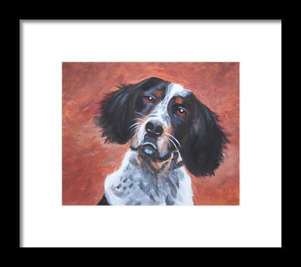 Pets Framed Print featuring the painting Spaniel by Kathie Camara
