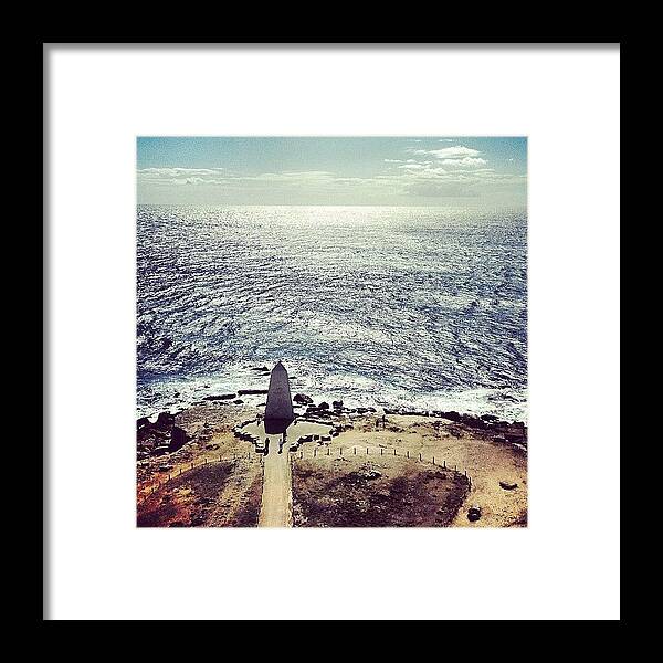 Lighthouse Framed Print featuring the photograph Sparkling #sea From #portlandbill by Robyn Chell