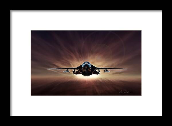 General Dynamics Framed Print featuring the digital art Special Delivery F-111 by Peter Chilelli