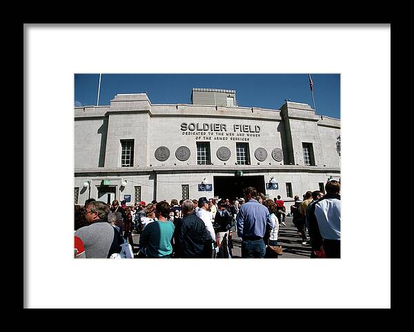 Photography Framed Print featuring the photograph Spectators Standing In Front by Panoramic Images