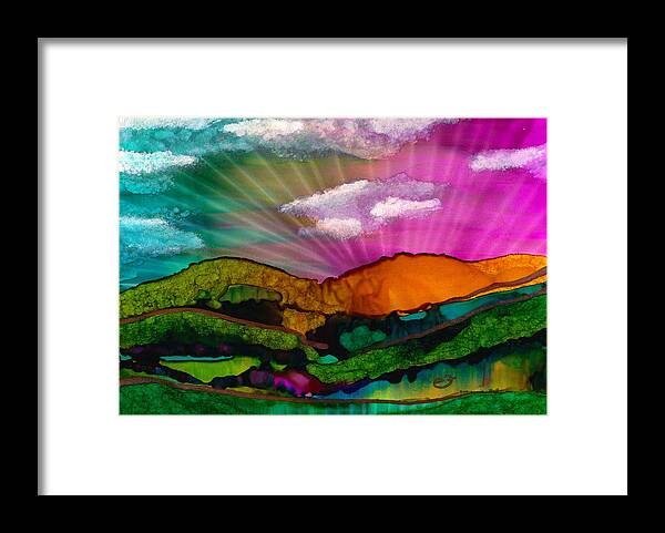 Bright Framed Print featuring the painting Spectrum of Hope by Eli Tynan