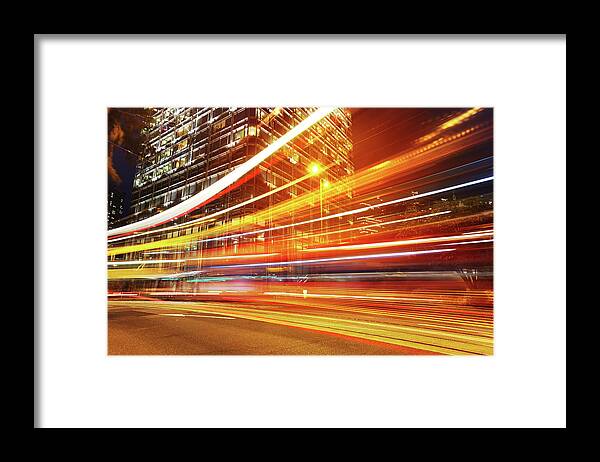 Corporate Business Framed Print featuring the photograph Speed Of Light by Blackred