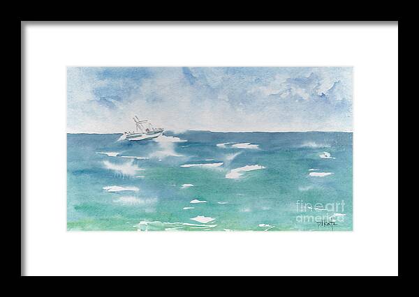 Impressionism Framed Print featuring the painting Speeding Across The Sea by Pat Katz