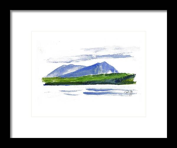 Spencer Mountain Framed Print featuring the painting Spencer Mountain by Paul Gaj