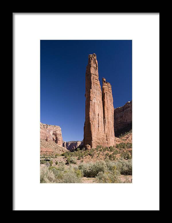Feb0514 Framed Print featuring the photograph Spider Rock Canyon De Chelly by Tom Vezo