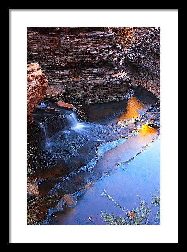 Fire And Ice Falls Framed Print featuring the photograph Fire and Ice Falls by Rick Drent