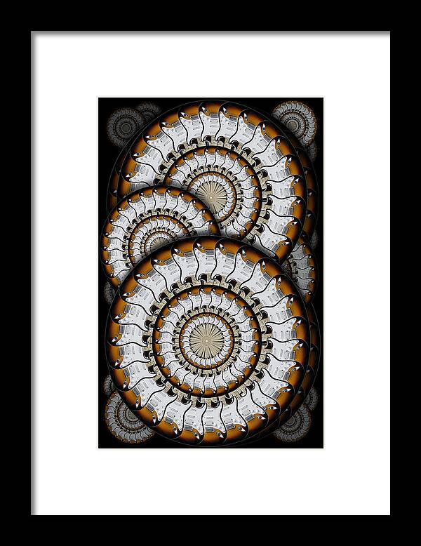 Abstract Guitars Framed Print featuring the photograph Spinning Guitars 3 by Mike McGlothlen