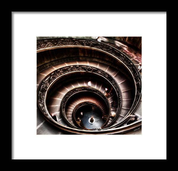 Spiral Staircase Framed Print featuring the photograph Spiral of fantasy by Weston Westmoreland
