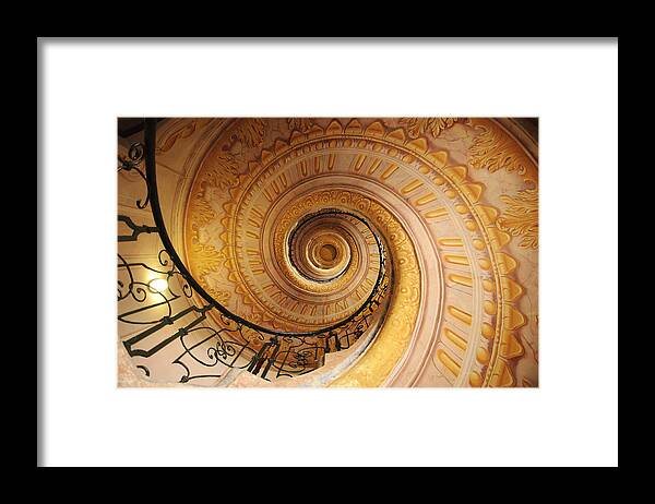 Spiral Staircase Framed Print featuring the photograph Spiral Staircase by Chevy Fleet