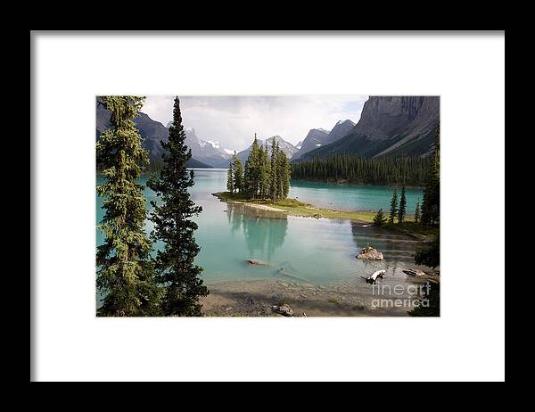 Spirit Island Framed Print featuring the photograph Spirit Island Canada by Chris Scroggins