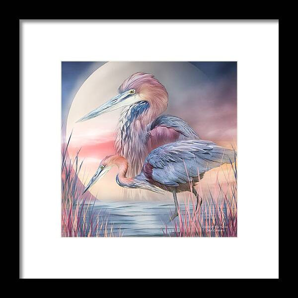 Heron Framed Print featuring the mixed media Spirit Of The Heron by Carol Cavalaris