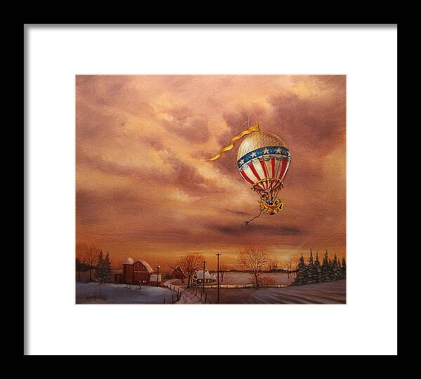 Balloons Framed Print featuring the painting Spirit of the Midwest by Tom Shropshire