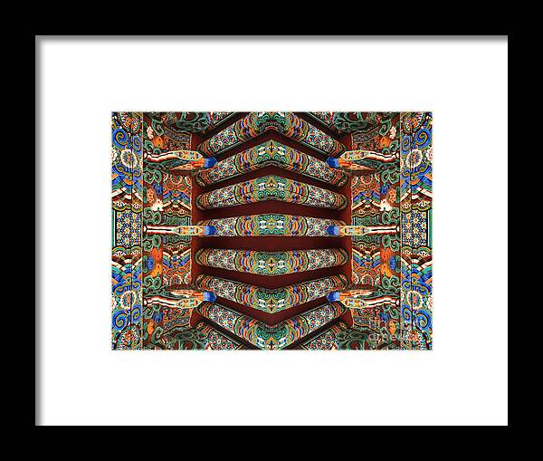 Spiritual Framed Print featuring the photograph spiritual Buddhist abstract photography - Rafter Rapture by Sharon Hudson