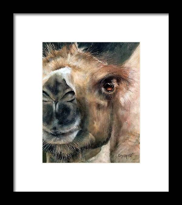 Camel Head Framed Print featuring the painting Spit n polish by Tom Smith