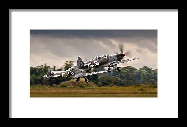 Spitfire Framed Print featuring the photograph Spitfire Parade by Alexis Birkill