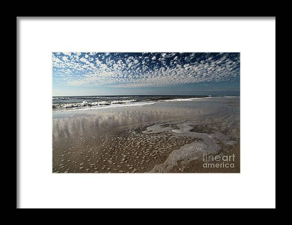 St Joseph Peninsula State Park Framed Print featuring the photograph Splattered Clouds by Adam Jewell