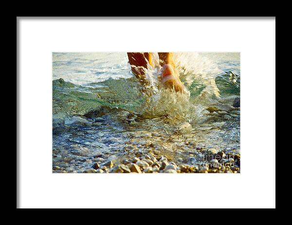 Splash Framed Print featuring the photograph Splish Splash by Heiko Koehrer-Wagner