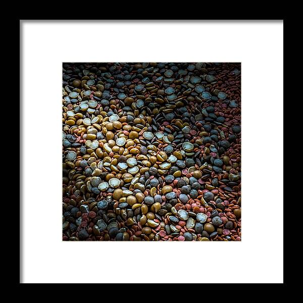 Pea Framed Print featuring the photograph Split Pea Abstract by Bob Orsillo