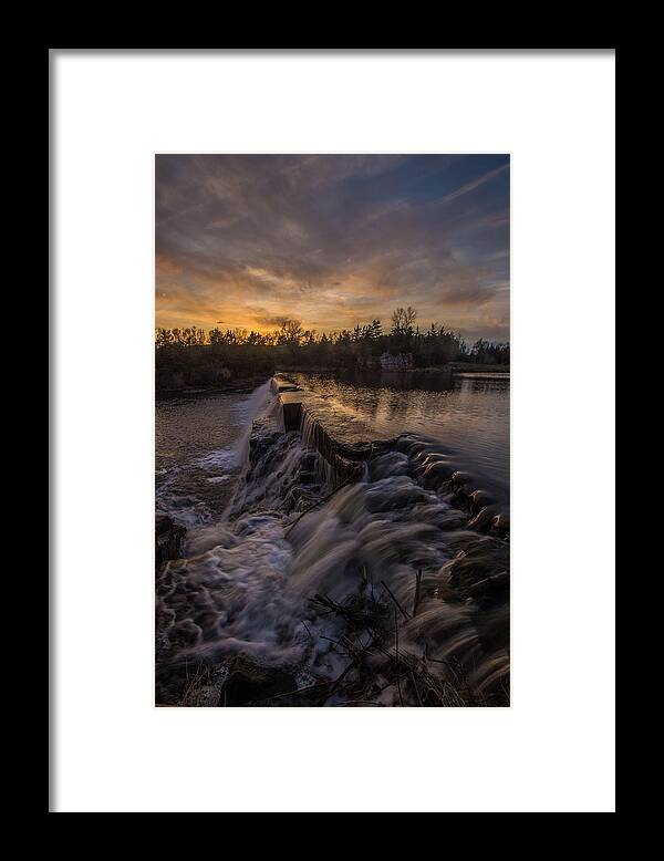 Split Rock Park Framed Print featuring the photograph Split Rock sunset 2 by Aaron J Groen