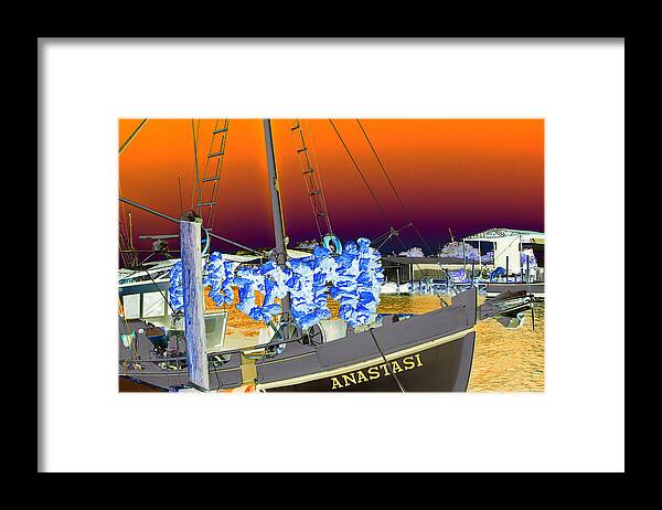Tarpon Springs Framed Print featuring the photograph Sponge Boat Sabattier by Bill Barber