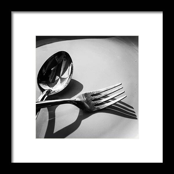 Fork Framed Print featuring the photograph Spoon And Fork by Hitendra SINKAR