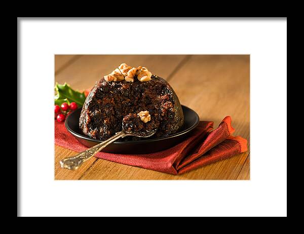 Christmas Framed Print featuring the photograph Spoonful Of Christmas Pudding by Amanda Elwell
