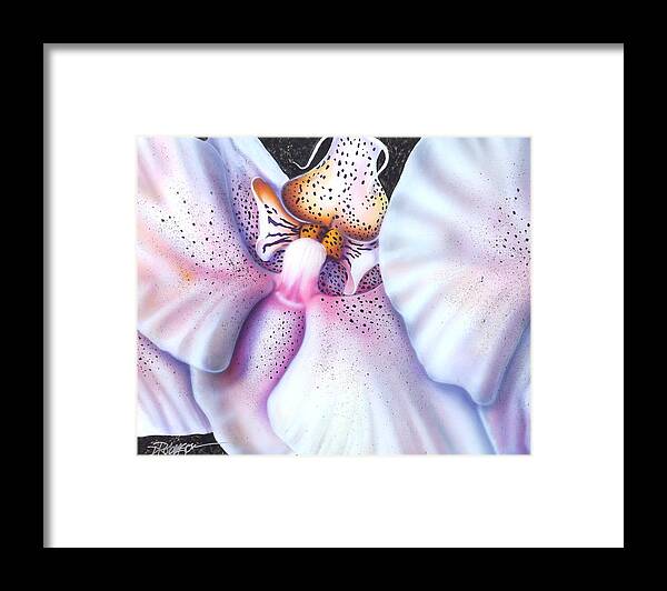 Spotted Orchid Framed Print featuring the painting Spotted Orchid by Darren Robinson