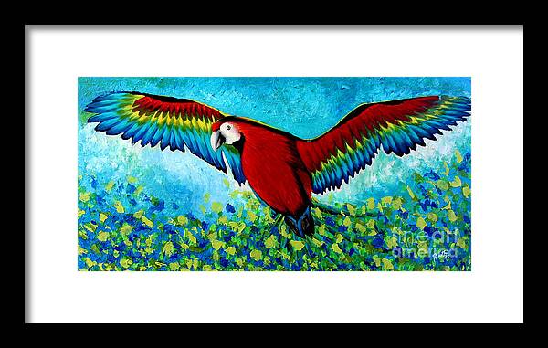 Contemporary Paintings Framed Print featuring the painting Spread your wings by Preethi Mathialagan