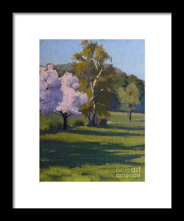 Spring Framed Print featuring the painting Spring Blossoms by Viktoria K Majestic