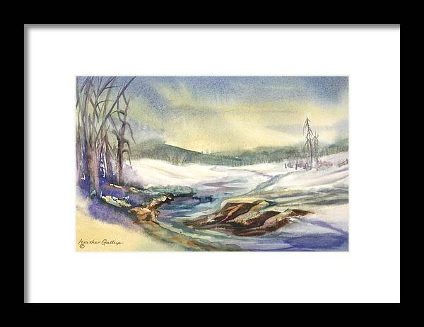 Canadian Landscape Framed Print featuring the painting Spring Break by Heather Gallup