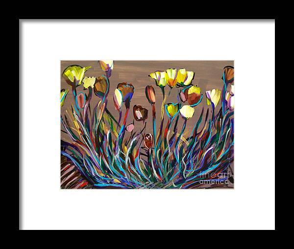 Tulips Framed Print featuring the painting Spring by Catherine Gruetzke-Blais