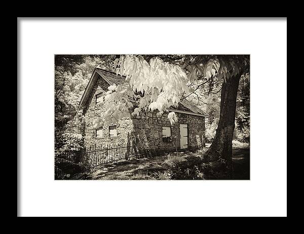 Infrared Framed Print featuring the photograph Spring Creek Mill by Paul W Faust - Impressions of Light
