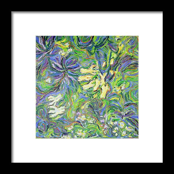 Abstract Framed Print featuring the painting Spring Exuberance 2 by Zofia Kijak