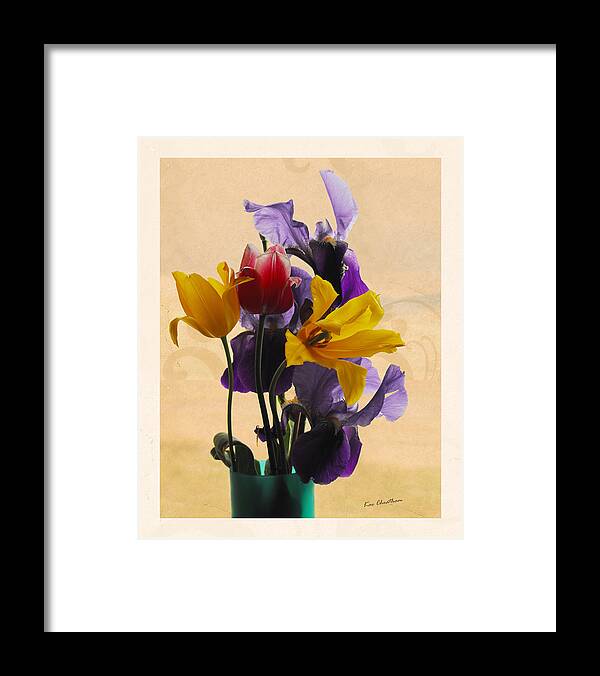 Flowers Framed Print featuring the digital art Spring Flowers by Kae Cheatham