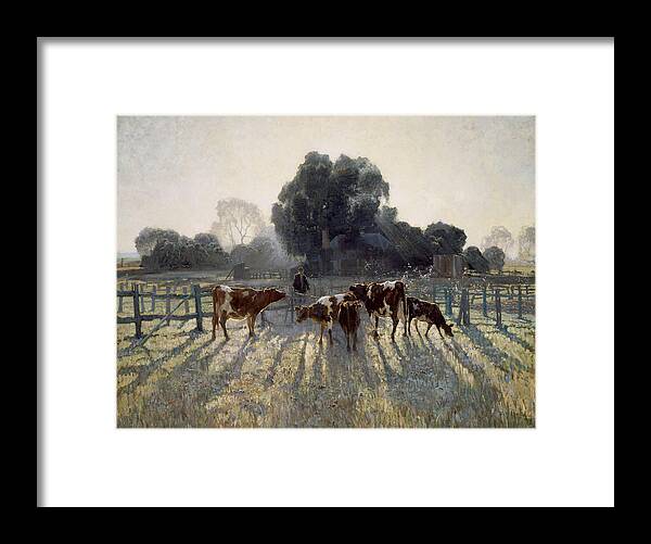 Elioth Gruner Framed Print featuring the painting Spring frost by Elioth Gruner