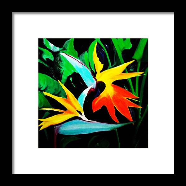 Birds Framed Print featuring the painting Spring is Here by Gloria Dietz-Kiebron