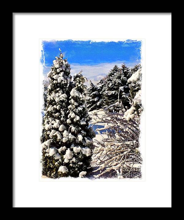 Snow Framed Print featuring the photograph Spring Snow by Veronica Batterson