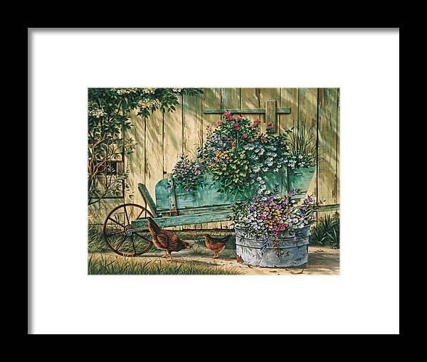 Michael Humphries Framed Print featuring the painting Spring Social by Michael Humphries