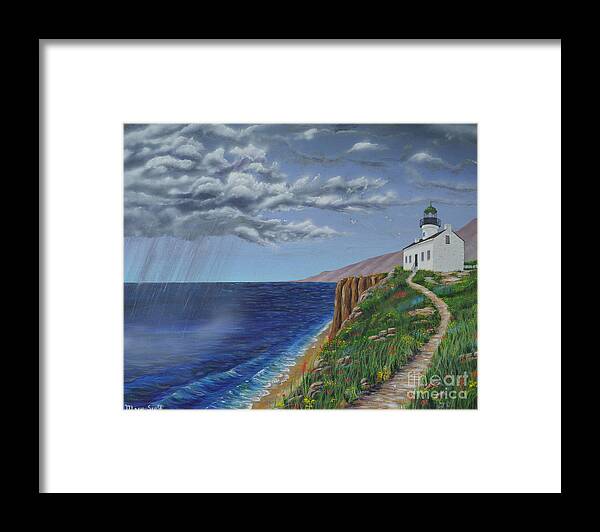 Spring Framed Print featuring the painting Spring Storm by Mary Scott