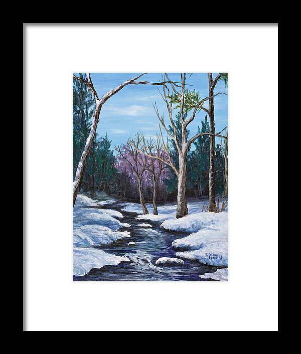 Snow Melt Framed Print featuring the painting Spring Thaw by Darice Machel McGuire