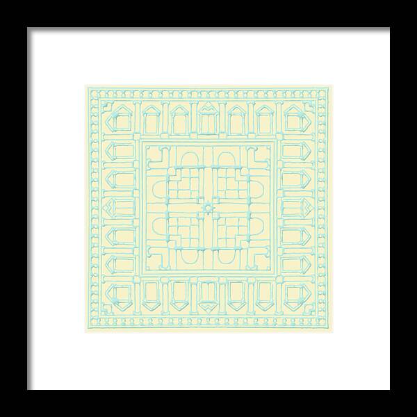 Spring Artwork Framed Print featuring the painting Spring Tile No2 by Bonnie Bruno