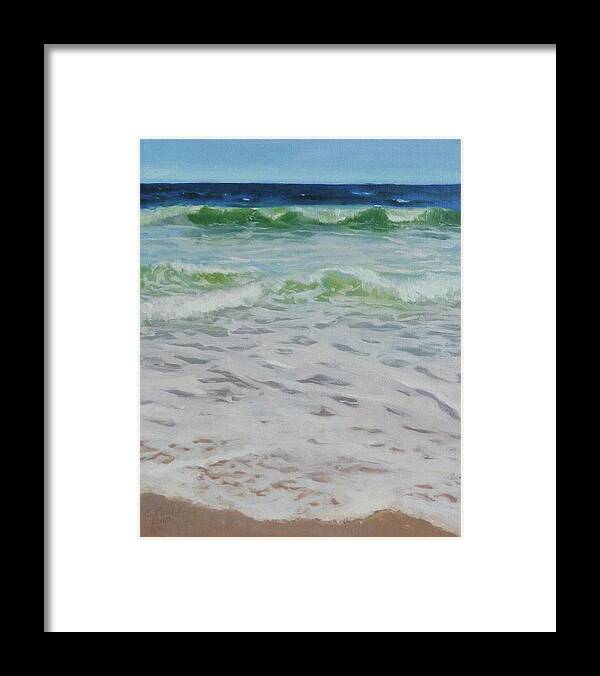 Painting Framed Print featuring the painting Spring wave by Ellen Paull