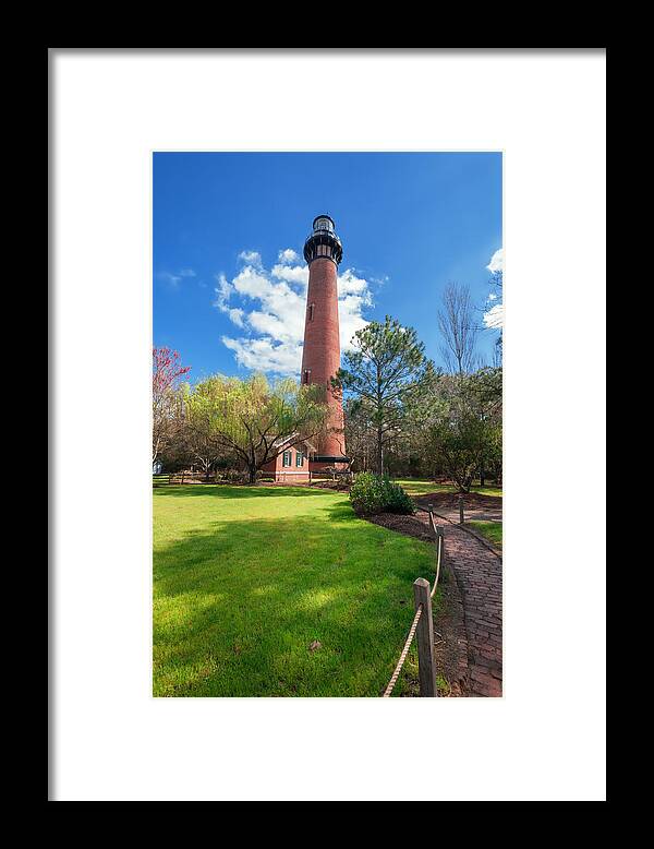 Currituck Lighthouse Framed Print featuring the photograph Springtime at Currituck Lighthouse by Mary Almond
