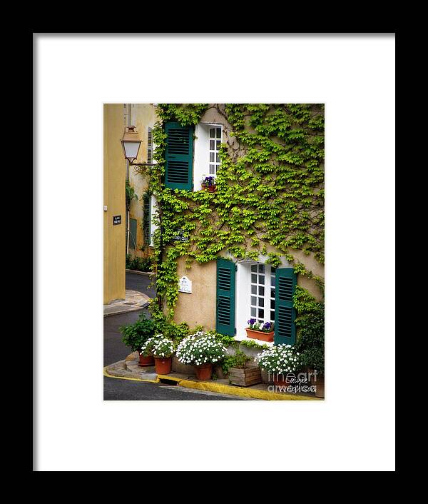 Street Scene Framed Print featuring the photograph Springtime in Provence by Lainie Wrightson