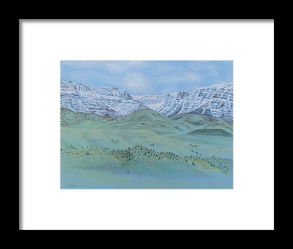 Pastels Framed Print featuring the pastel Springtime In the Rockies by Michele Myers