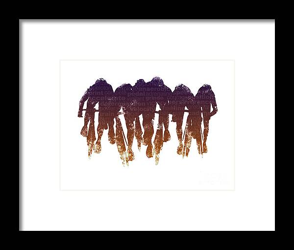 Cycling Framed Print featuring the painting Sprint Finish by Sassan Filsoof