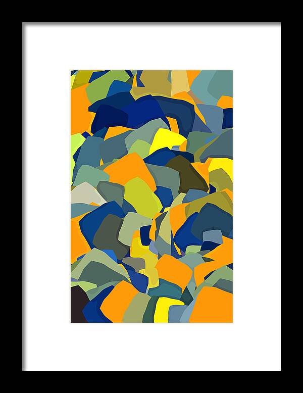 Abstract Framed Print featuring the digital art Square Root 3 by Artcetera By   LizMac