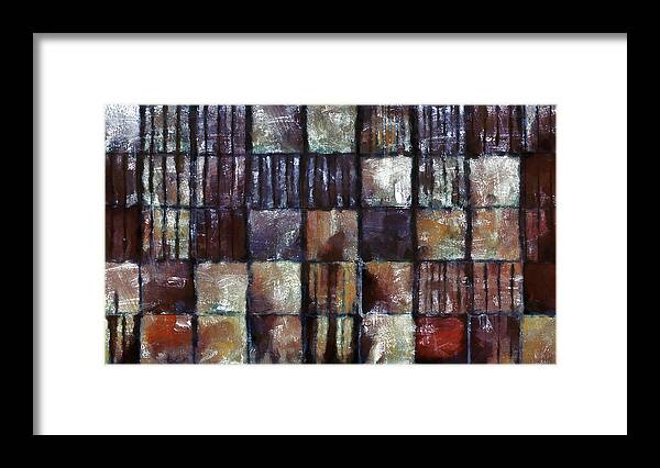 Square Framed Print featuring the mixed media Squared Up 1 by Angelina Tamez