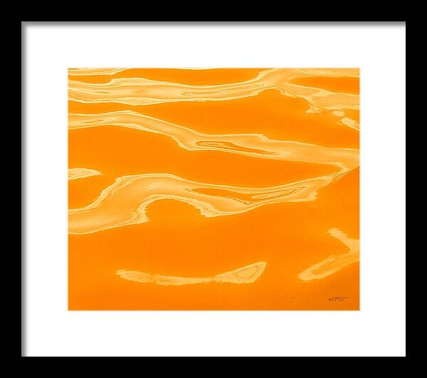 Wall Art Framed Print featuring the photograph Squarish Color Wave Orange by Stephen Jorgensen