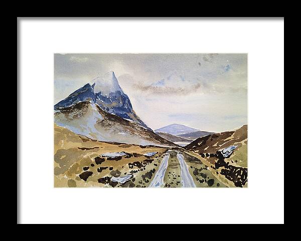 Landscape Framed Print featuring the painting Sron Scourst by Robert Fugate